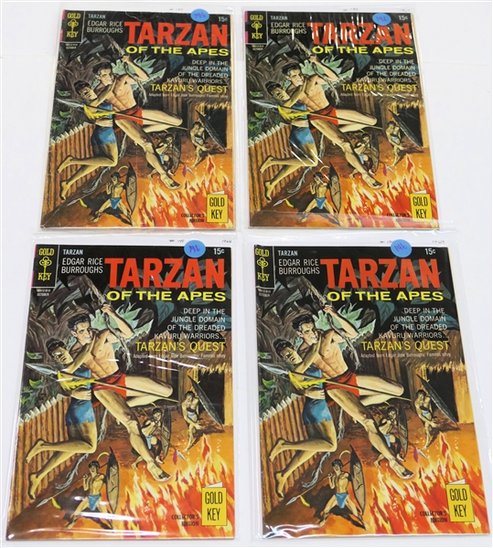 4 Gold Key - Edgar Rice Burroughs "Tarzan of the Apes" - 15 Cent Comic Books - 1968- All 4  #188, 