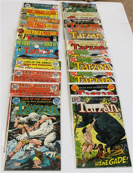 20 DC Comics "Edgar Rice Burroughs "Tarzan of the Apes" - Comic Books - 14 - 20 Cent, 5 - 60 Cent 100 Page, and 1 25 Cent #236