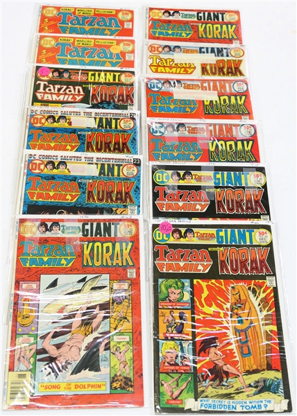 12 DC Comics "Tarzan Family Presents Korak" - Comic Books - 50 Cents - Numbers 60 - 66