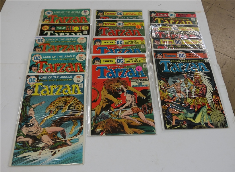 13 DC Comics - "Tarzan" Comic Books - 12 - 25 Cent and 1 50 Cent "Giant" 