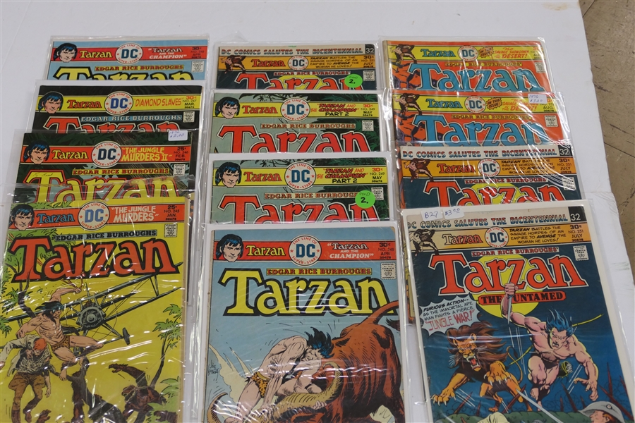 12 DC Comics "Tarzan" Comic Books - 25 and 30 Cent Comics