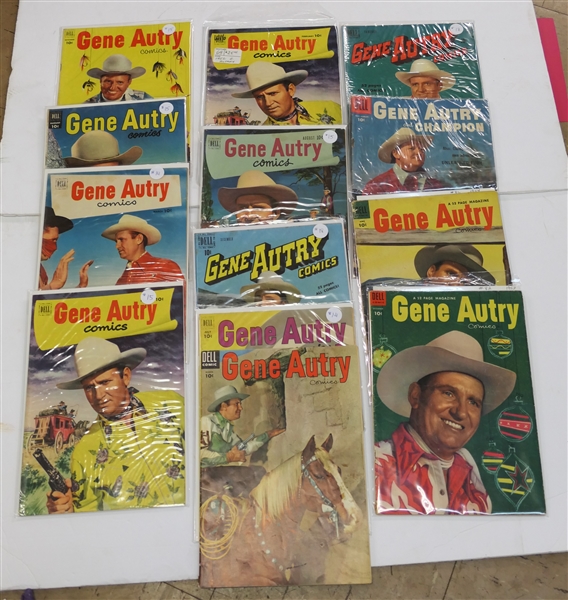 13 Dell Comic 10 Cent - "Gene Autry" Comics From the 1950s including  #82, #87, 