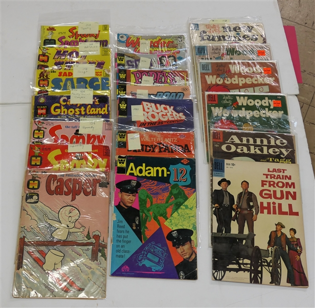 20 Comic Books including Harvey Comics, Whitman, and Dell Comics - 10 Cent, 12 Cent, 25 Cent, and 40 Cent