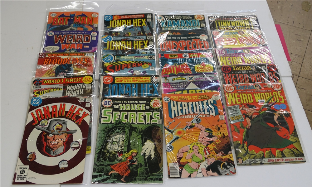 Mixed Lot of 20 Comics including "Hercules" "Weird Worlds" "Unknown Soldier" "Jonah Hex" "Dat Man" "Bloodlines" and "Superman" 