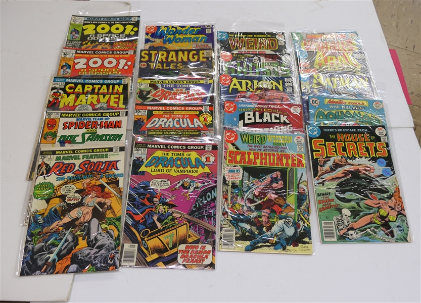 Mixed Lot of 20 Comics including "Hercules" "Arak" "Batman" "Aquaman" "The House of Secrets" "Scalphunter" "Dracula" "Spiderman" "2001: A Space Odyssey"