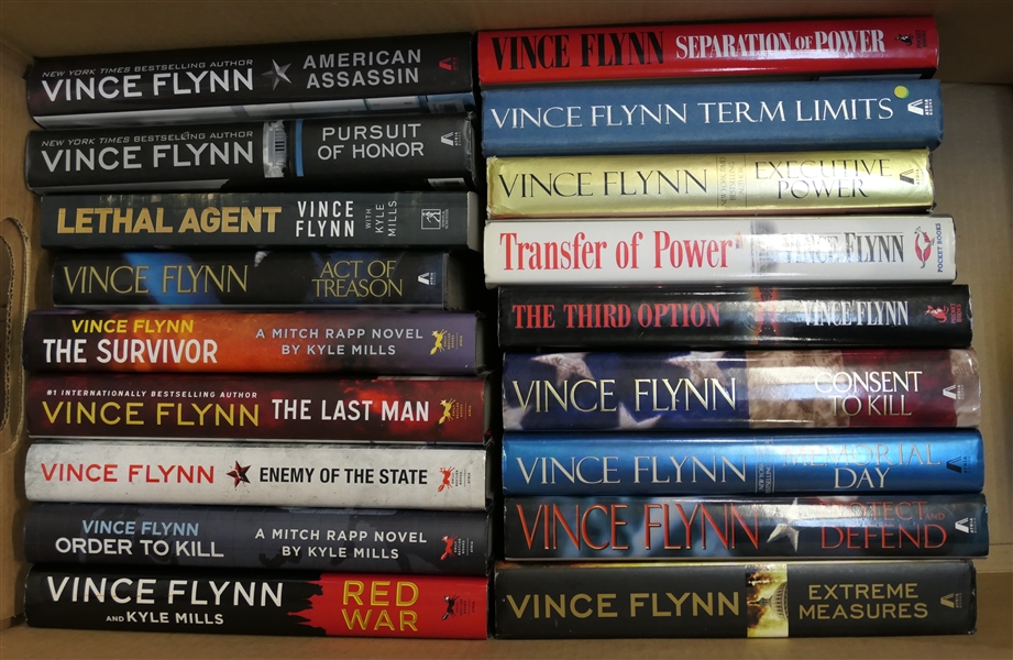 18 - Vince Flynn Hard Cover Books with Dust Jackets