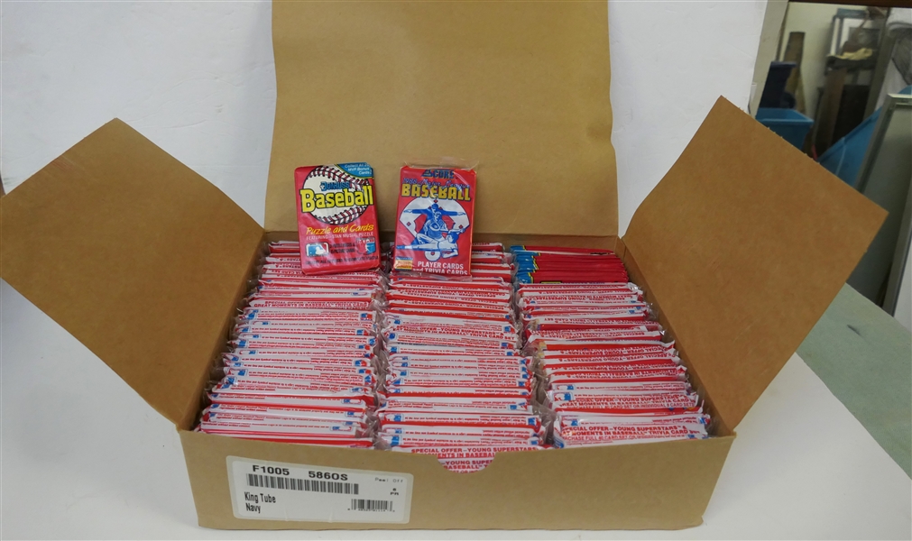 Box Full of 1988 Major League Base Ball Cards - Un Opened Packs - "Score 1988 Major League Baseball" and "Donruss Baseball" Puzzle and Cards Featuring Stan Musial Puzzle - Packs Are Factory Sealed