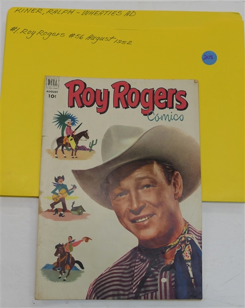 Roy Rogers 1952 #56 Comic Book with Ralph Kiner Wheaties Ad on Back 