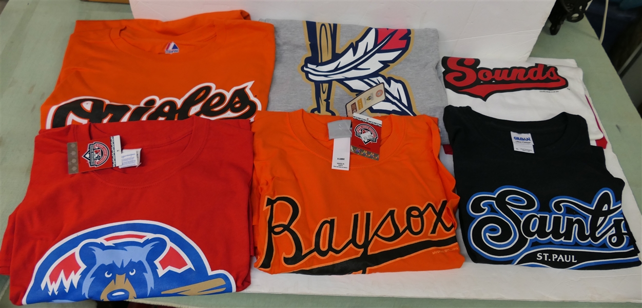 6 New Old Stock Baseball T Shirts  - All Size Extra Large