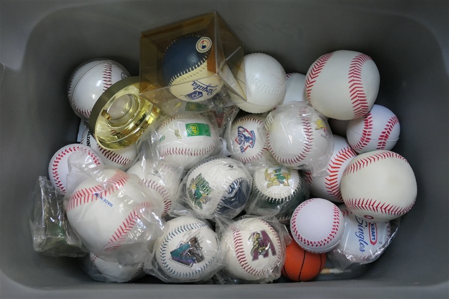 Lot of Promotional Baseballs and Plush Balls  - BP, Badgers, Kraft Singles, Royals, Brewers, Diamondbacks, Etc. 