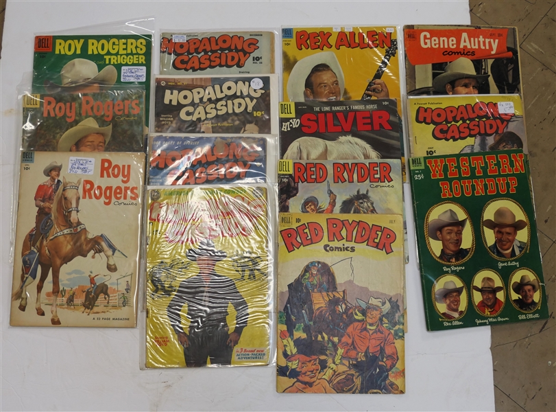 Collection of Western Comic Books including Red Ryder, Gene Autry, and Hopalong Cassady 