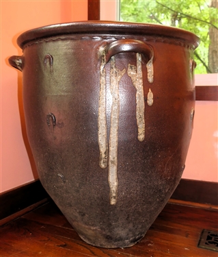 Very Large Mark Hewitt North Carolina Art Pottery Planter -  4 Handles - Has Been Repaired on Side -Measures 25 1/2 Tall 23 1/2 Across