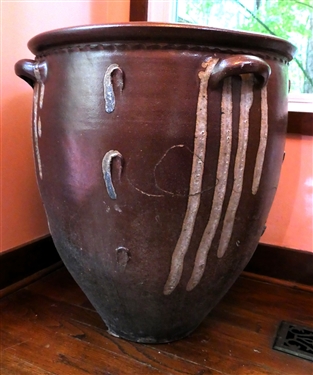 Very Large Mark Hewitt North Carolina Art Pottery Planter -  4 Handles - Has Been Repaired on Side -Measures 25 1/2 Tall 23 1/2 Across