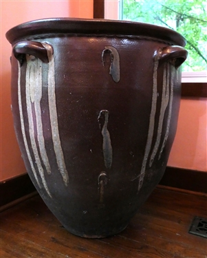 Very Large Mark Hewitt North Carolina Art Pottery Planter -  4 Handles - Has Been Repaired on Side -Measures 25 1/2 Tall 23 1/2 Across