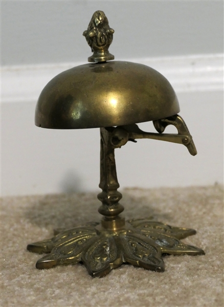 Fancy Brass Counter Bell - Measures 5" Tall 