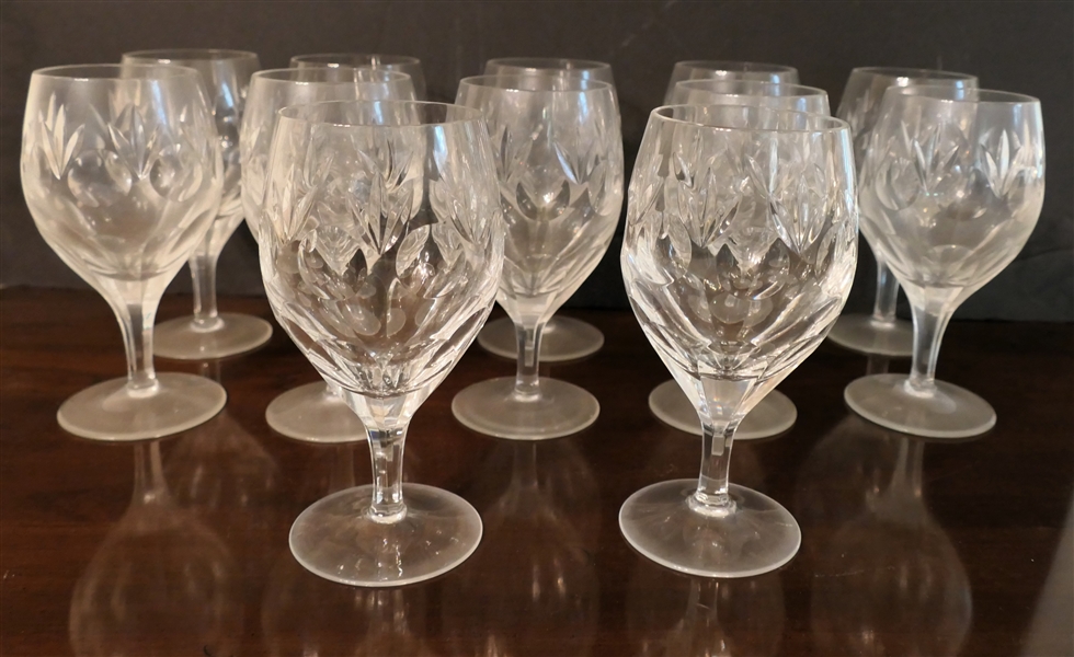 12 Gorham Crystal "Bamberg"  Iced Tea Glasses - Each Measures 6 3/4" Tall 