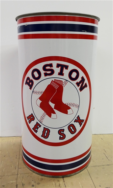 Boston Red Sox Metal Trash Can - Measures 19 1/2" Tall 