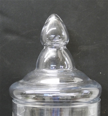 Very Nice Large Apothecary Jar - Measures 19 Tall 6 Across