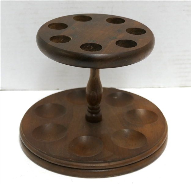 Wooden Pipe Holder with Applied Days of The Week  - Holds 7 Pipes - Measures 5 1/2" Tall 