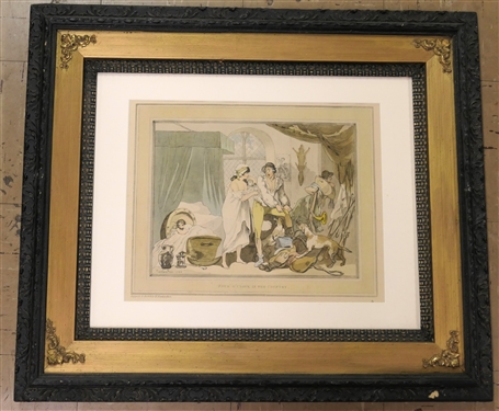 Thomas Rowlandson Four O'clock In The Country - Official 1927 Reproduction Produced to Fund Early Restoration in Williamsburg Virginia- Professionally Framed and Matted - Frame Measures 24 by 28 