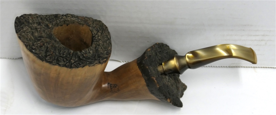 Handmade Perry Pipe - Marked Perry 2003 Handmade by Jerry Perry, North Carolina - Pearlized Stem - Measures 7 5/8 Long - Appears Unused