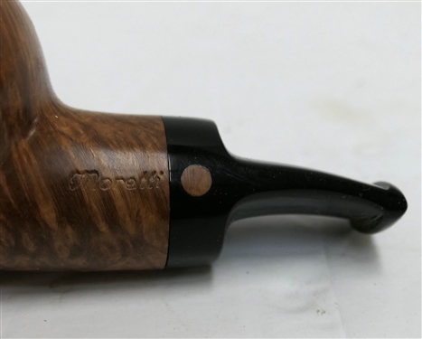 Unusual Small Moretti Smoking Pipe Dated 2017 - Number 5566 - Round Bulbous Bowl - Measures 4 Long - Appears Unused