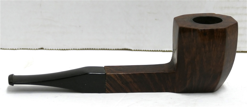 Morel Hand Made in St. Claude France - Smoking Pipe - Octagon Shaped Bowl - Signed in Script on One Side - Flame Grain on Other - Stem Also Marked Morel - Small Chip Around Top Edge - Measures 7 Long