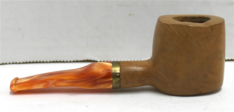 Smaller Handmade Perry Pipe - Marked Perry 2003 - Orange Pearlized Stem - Overall Measures 4 1/2 Long - Very Minimal Use