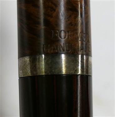 Former Handmade Smoking Pipe  Beautiful Wood Grail - Bulbous Bowl, Wood Grain Stem - Measures 6 1/4 Long