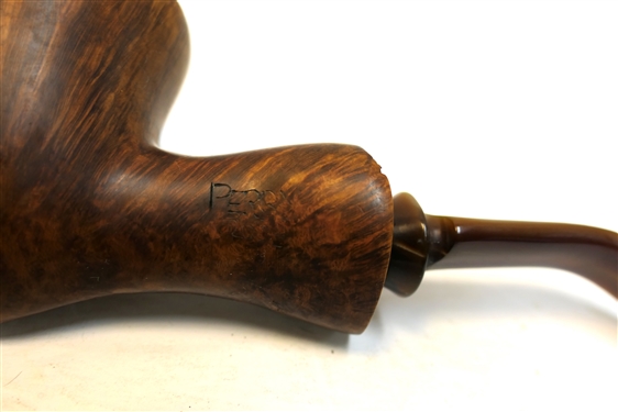 Handmade Perry Pipe - Marked Perry 2003 - Handmade by Jerry Perry, North Carolina - Live Edge Top of Bowl - Measures 6 Long