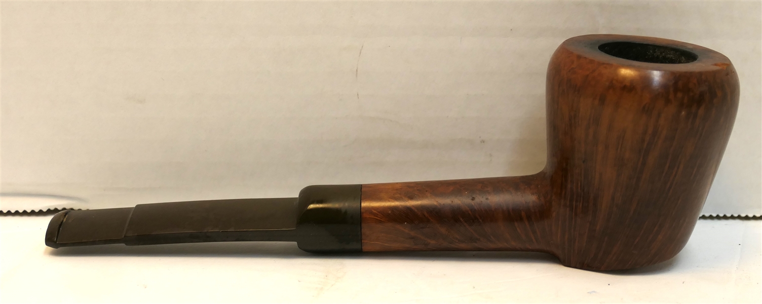 Charatans Make London England "Executive" Pipe - Made by Hand in the City of London - Pipe Measures 7 1/2"  Long - Small Chip on Top of Bowl 