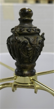 Nice Urn Style Metal Decorator Lamp - Measures 24 To Bulb 