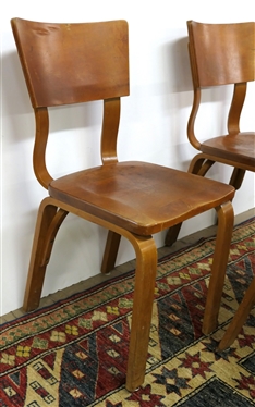 3 Thonet Mid Century Modern Side Chairs with Original Paper Labels - Originally Belonged to Maude Gatewood