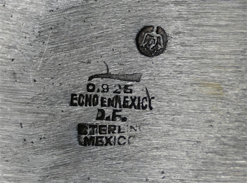 Mexico Sterling Silver Water Picher - Marked Hecho En Mexico Sterling Silver 925 - Measures 7 Tall - Weighs 607.8 Grams 