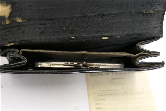 Leather Wallet and Leather Purse From the Rainey Family of Yanceyville NC - Including Bank of Yanceyville Deposit Slip 
