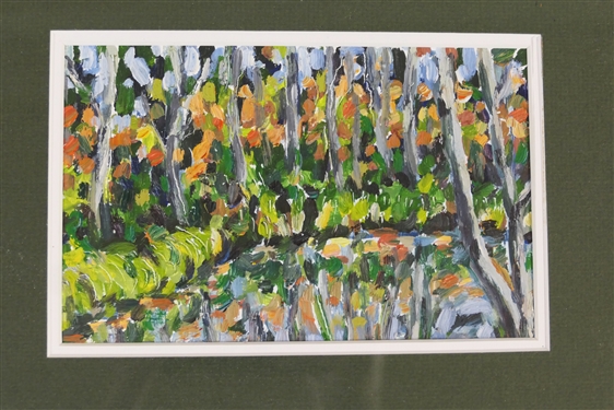 Original Impressionist Painting Attractively Framed and Matted - Frame Measures 9 by 10 1/4