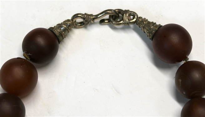 Beautiful Hand Made Red Stone Necklace - 12 1 Red Stones and 3 Smaller Polished Red Stones 