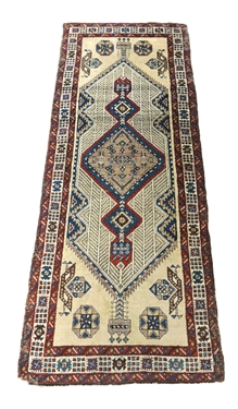 Persian Serab Runner - Some Wear Around Edges - Measures 84 By 34 
