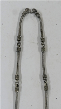 Nice Woven Sterling Silver Necklace - Measures 26 Weighs 59.2 Grams