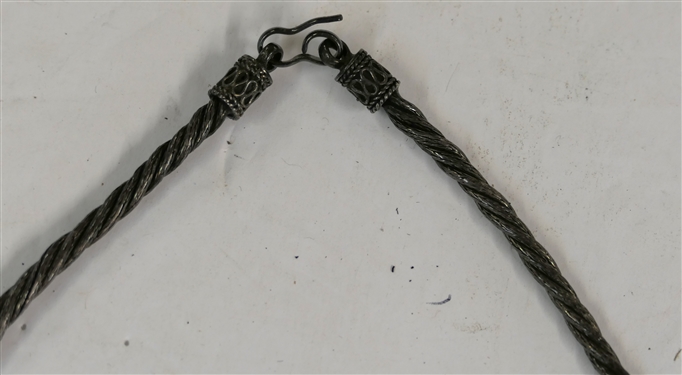 Handmade Sterling Silver Braided Necklace - Measures 22 Long Weighs 47.6 Grams
