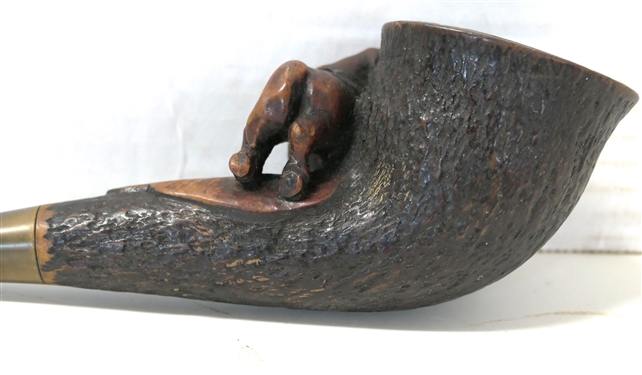 Awesome Hand Carved Fox Hunt Scene Pipe with Hand Carved Horse Back Rider and Hounds - Pipe Measures 8 Long