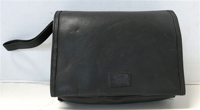Wess Design Tobacco / Pipe Pouch with Zip and Snap Closures -Soft Black Leather 