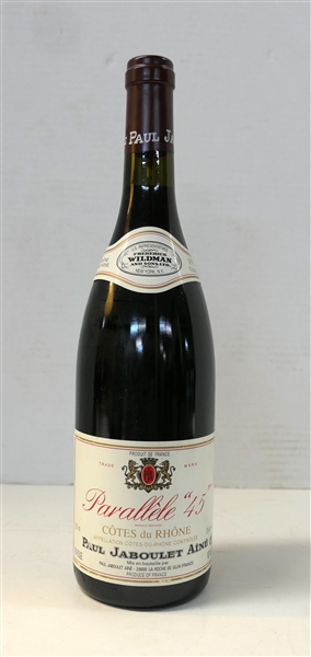Paul Jaboulet Aine - Parallele "45" Cotes du Rhone Vin Rouge -1999 Vintage Red Wine - Frederick Wildman and Sons Ltd. 