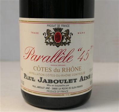 Paul Jaboulet Aine - Parallele 45 Cotes du Rhone Vin Rouge -1999 Vintage Red Wine - Frederick Wildman and Sons Ltd. 