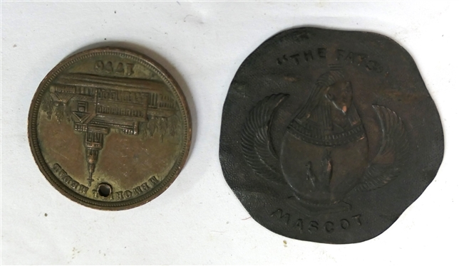 Collection of Foreign Cons and Tokens including New York City, The Fays Mascott Coin, 1776 - 1886 International Exhibition Token, 