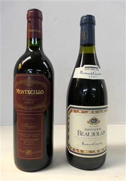 Montecillo Crianza 1998 Spanish Red Wine and Barton & Guestier 1997 - Saint - Louis Beaujolais French Red Wine 