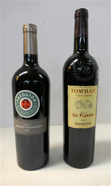 Predator 2020 Cabernet Sauvignon - Lodi California and Tommasi Viticoltori - 197 Amarone - Ca Florian - Italian Red Wine