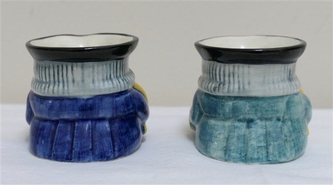 Pair of Clarice Cliff - Newport Pottery Co - England - Toby Cups - Each Measures 2 Tall