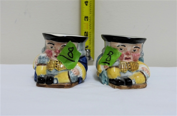 Pair of Clarice Cliff - Newport Pottery Co - England - Toby Cups - Each Measures 2 Tall