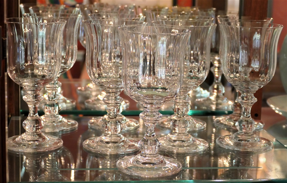 9 Mikasa French Countryside Crystal Goblets - Ribbed Bowls - each Measures 6 3/4" Tall 